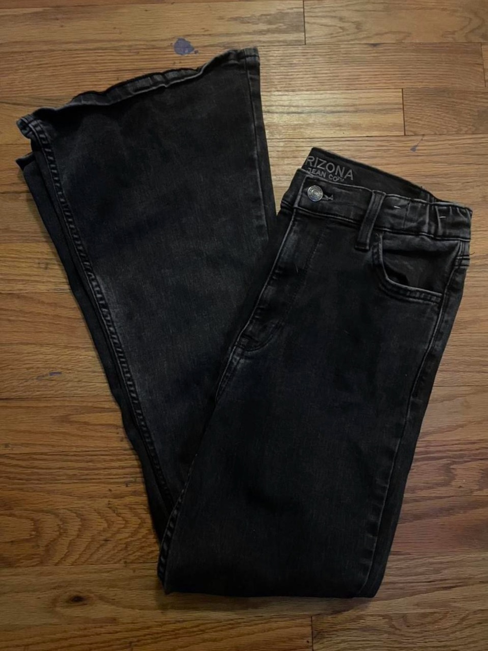 Arizona Jean Company Black Wide Leg Flare Jeans